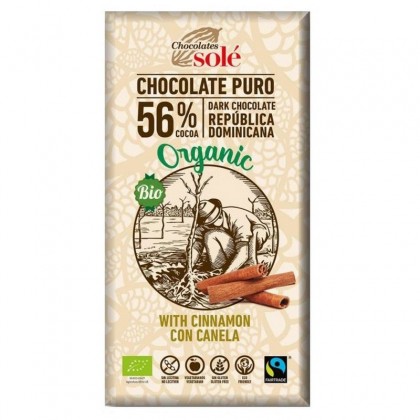 Sole Ciocolată 56% Cacao și Scorțișoară Bio